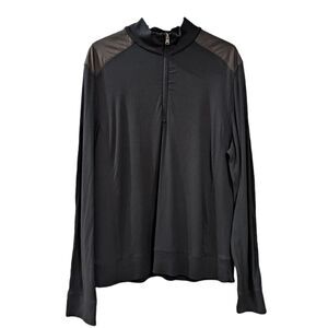 Theory Men's Black Half Zip Sweatshirt Size XL